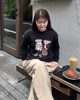 Bear Round Knit