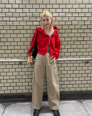 Daily Cropped Hooded Zip-Up