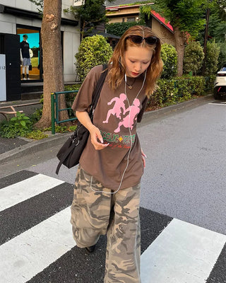 Camouflage Super Wide Cotton Pants