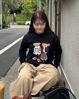 Bear Round Knit