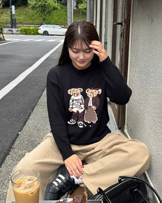 Bear Round Knit