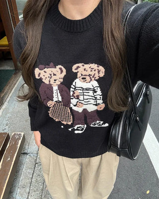 Bear Round Knit