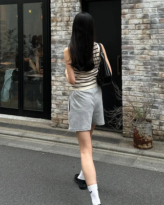 Border Round Neck Sleeveless