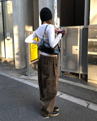 (Unisex) Waist String Balloon Cargo Pants