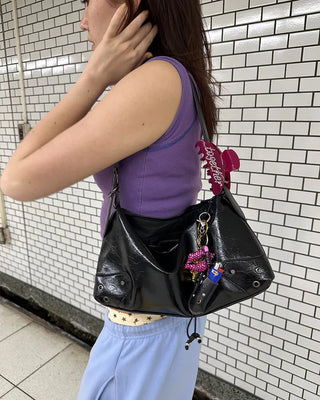 Eyelet Square Shoulder Bag