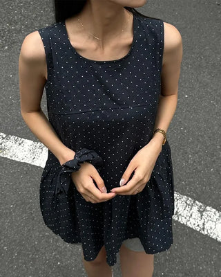 Polka dot mini dress (with scrunchie)