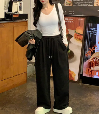 [3 colors] Pleated wide training pants