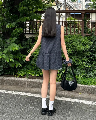 Polka dot mini dress (with scrunchie)