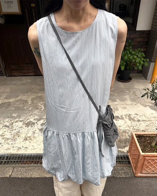 Balloon Shirred Mini Dress