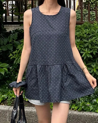 Polka dot mini dress (with scrunchie)