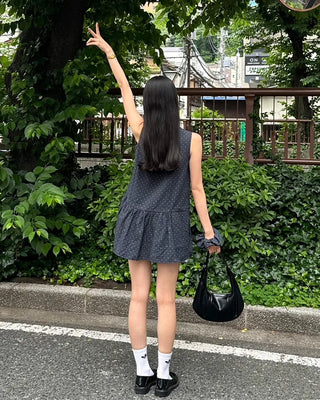 Polka dot mini dress (with scrunchie)