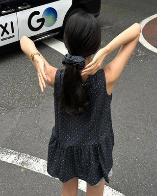 Polka dot mini dress (with scrunchie)