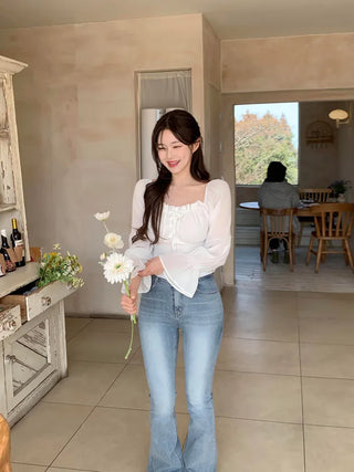 [2-way] Shirred Blouse