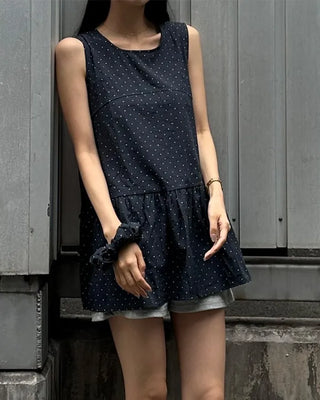 Polka dot mini dress (with scrunchie)