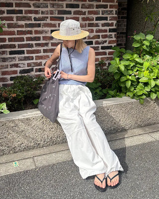 Faux leather beach sandals
