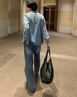 Black pouch set shoulder bag