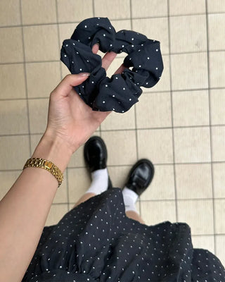 Polka dot mini dress (with scrunchie)