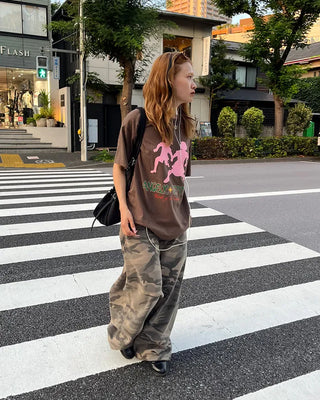 Camouflage Super Wide Cotton Pants