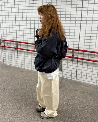 Wide cotton pants