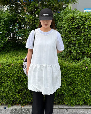 Shirred mini dress