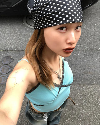 Monochrome Poika Dot Scarf