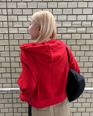 Daily Cropped Hooded Zip-Up