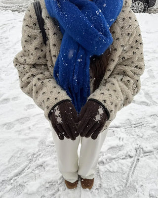 Reversible polka dot parka jacket