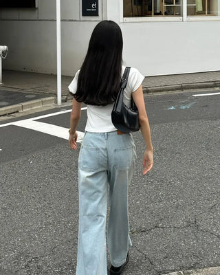 Crop Simple Short-Sleeve T-Shirt