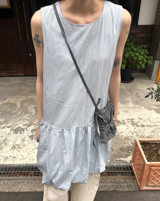 Balloon Shirred Mini Dress