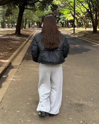 High-neck short down jacket