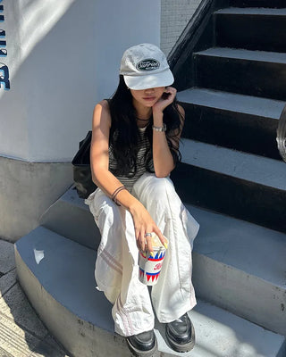 Ringer Cropped Striped Tank Top
