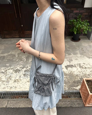Balloon Shirred Mini Dress