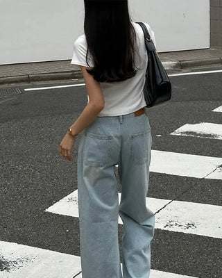Crop Simple Short-Sleeve T-Shirt
