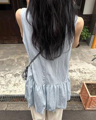 Balloon Shirred Mini Dress