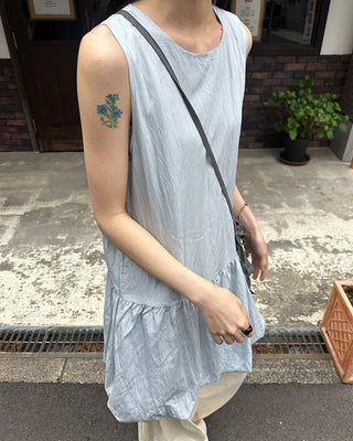 Balloon Shirred Mini Dress