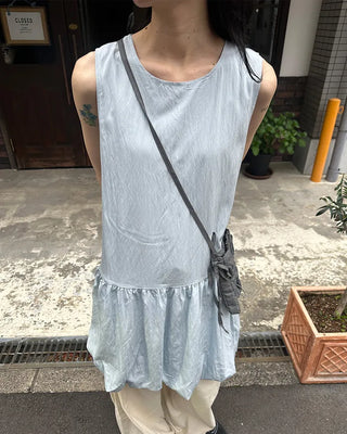 Balloon Shirred Mini Dress