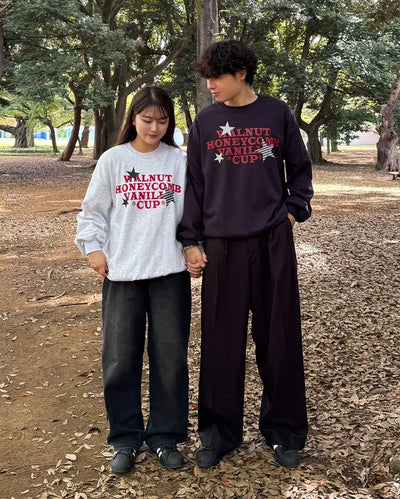 (Unisex) Star Lettering Sweatshirt