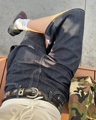 Bermuda denim pants