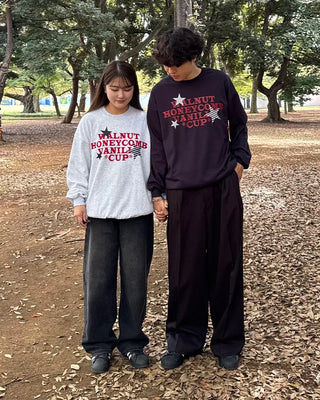(Unisex) Star Lettering Sweatshirt