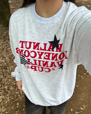 (Unisex) Star Lettering Sweatshirt
