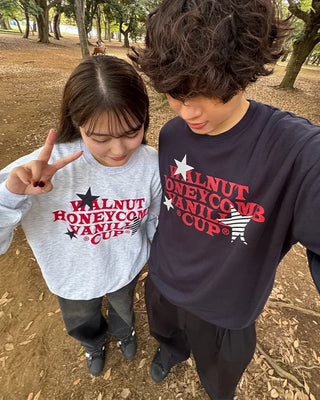 (Unisex) Star Lettering Sweatshirt