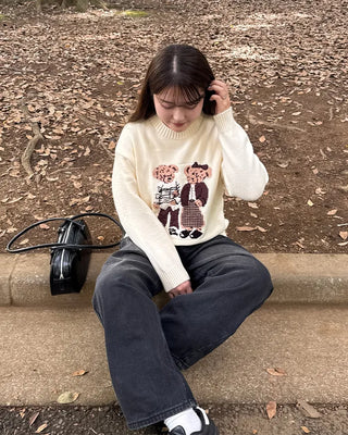 Bear Round Knit