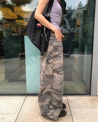 Camouflage Super Wide Cotton Pants