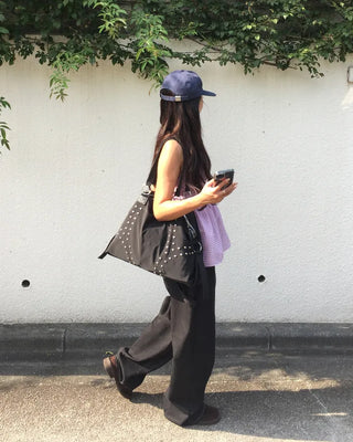 Double rivet line nylon bag