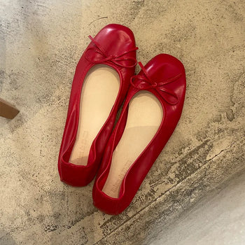 Ribbon flat shoes