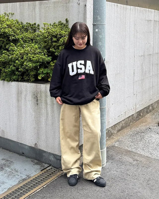Cotton wide-leg pants