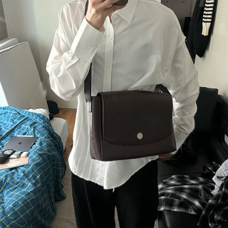 Silver Button Big Crossbody Bag