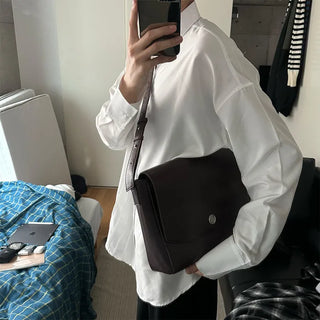 Silver Button Big Crossbody Bag