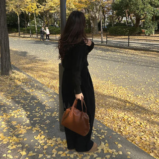 Corduroy strap wide pants
