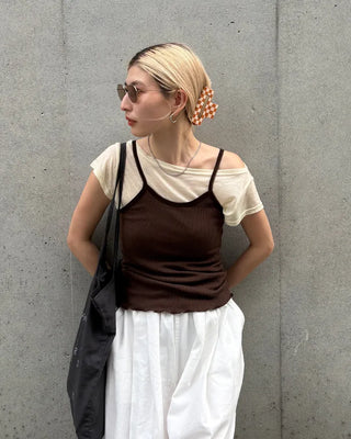 Block Check Square Hair Clip